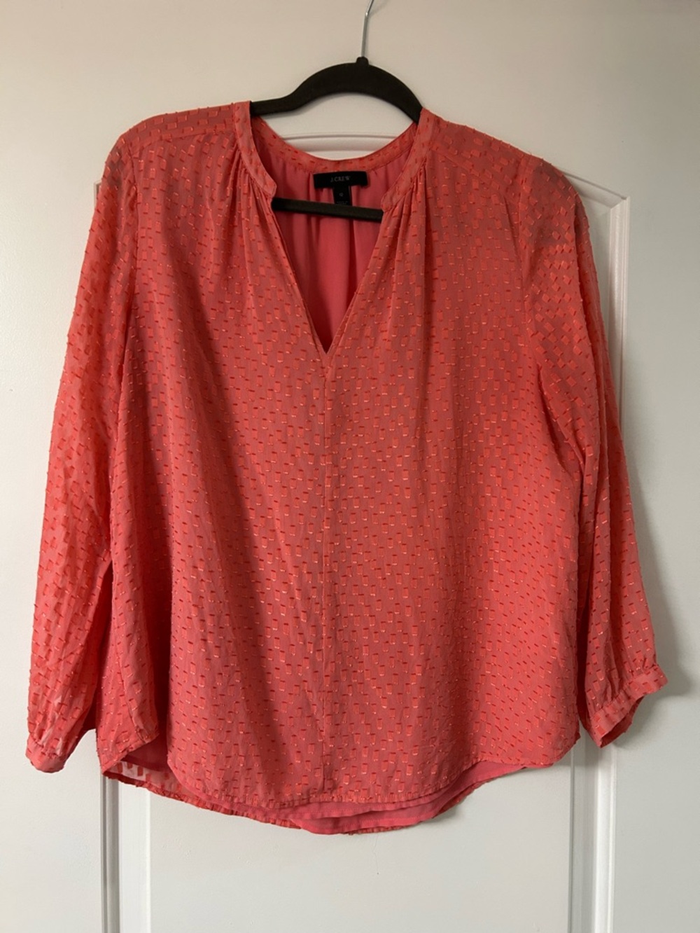 J.Crew silk coral blouse